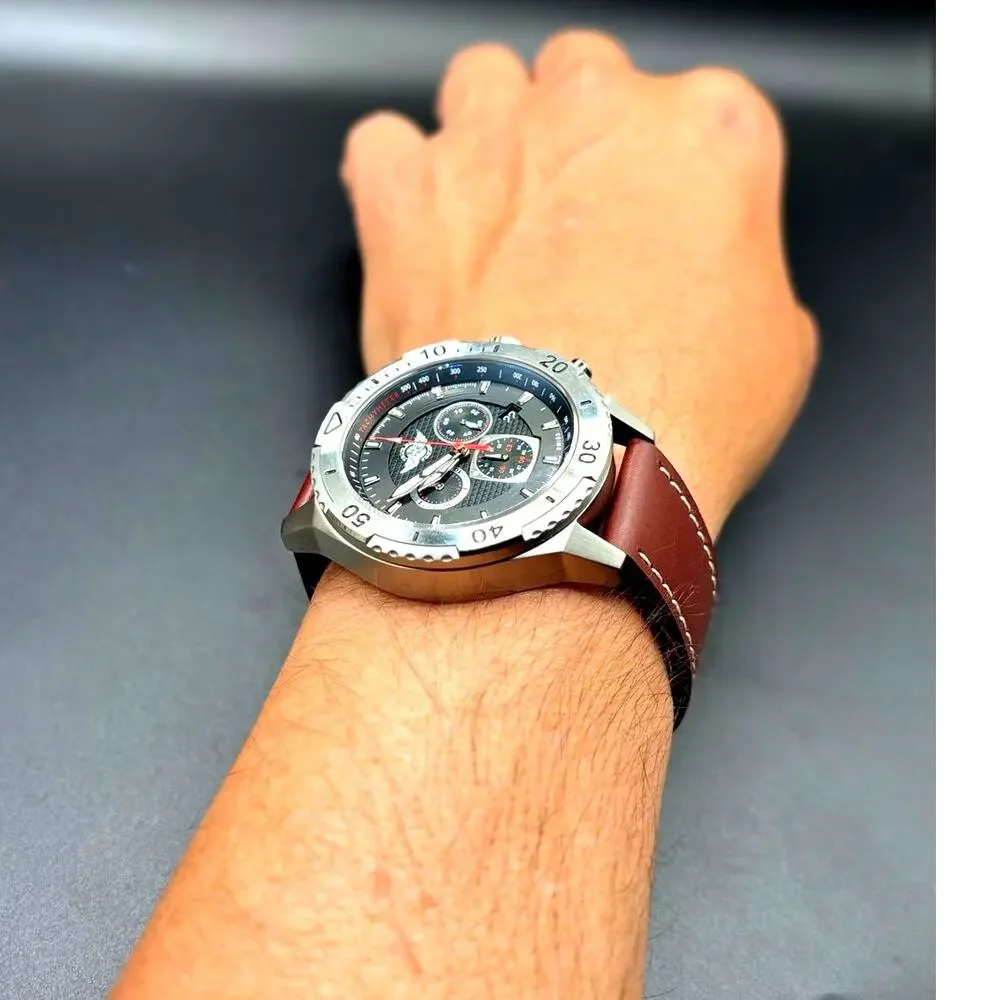 Zentler Freres Rodan ZF-15067 Swiss Chronograph Sapphire Leather 45mm Watch